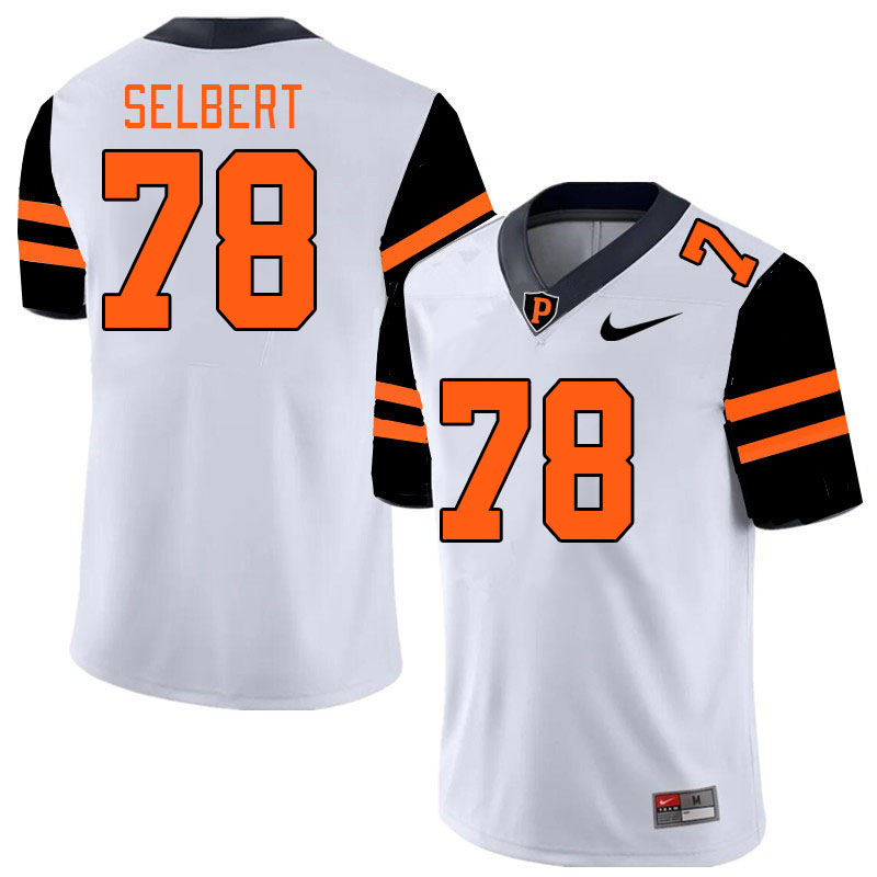Men-Youth #78 Justin Selbert Princeton Tigers 2023 College Football Jerseys Stitched Sale-White